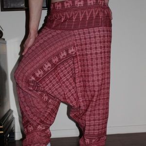 Low crotch harem pants